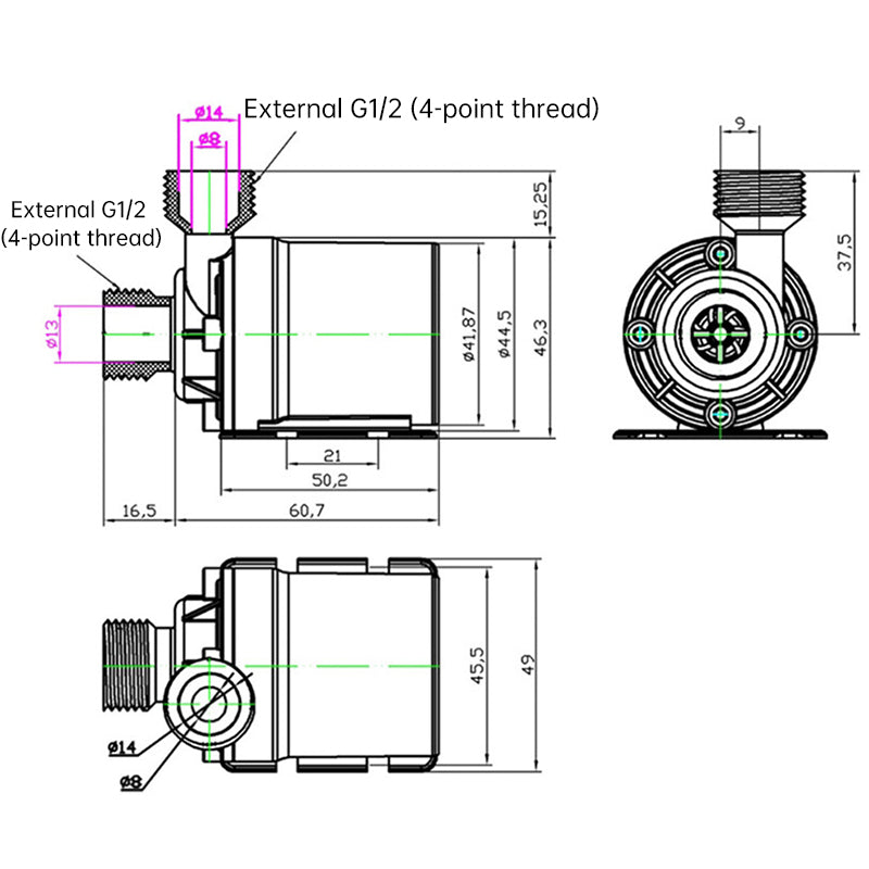 Mini Brushless DC Submersible Water Pump – 12V/24V