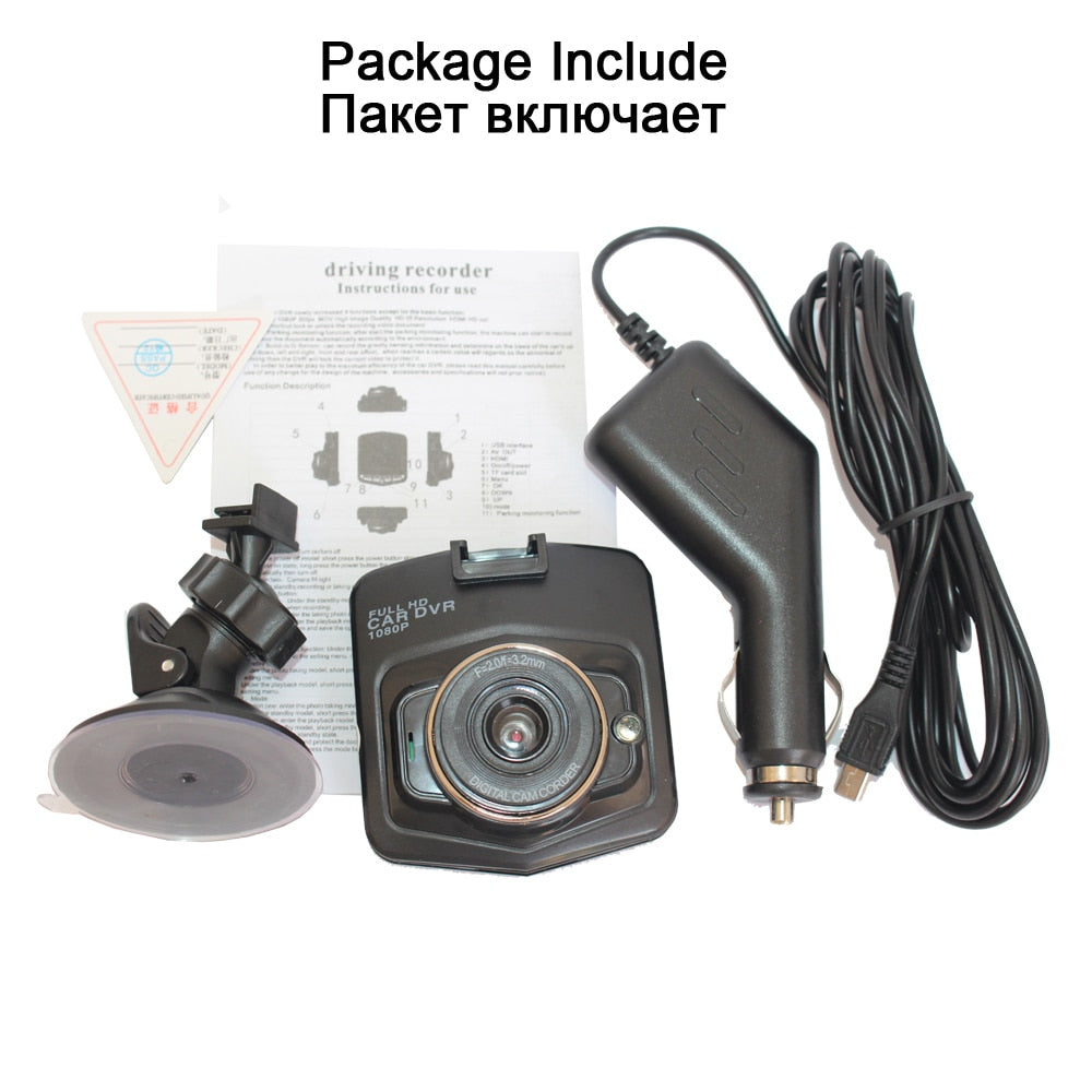 HD 1080P Dash Cam DVR – Mirror Mount, 2.4" OLED Display
