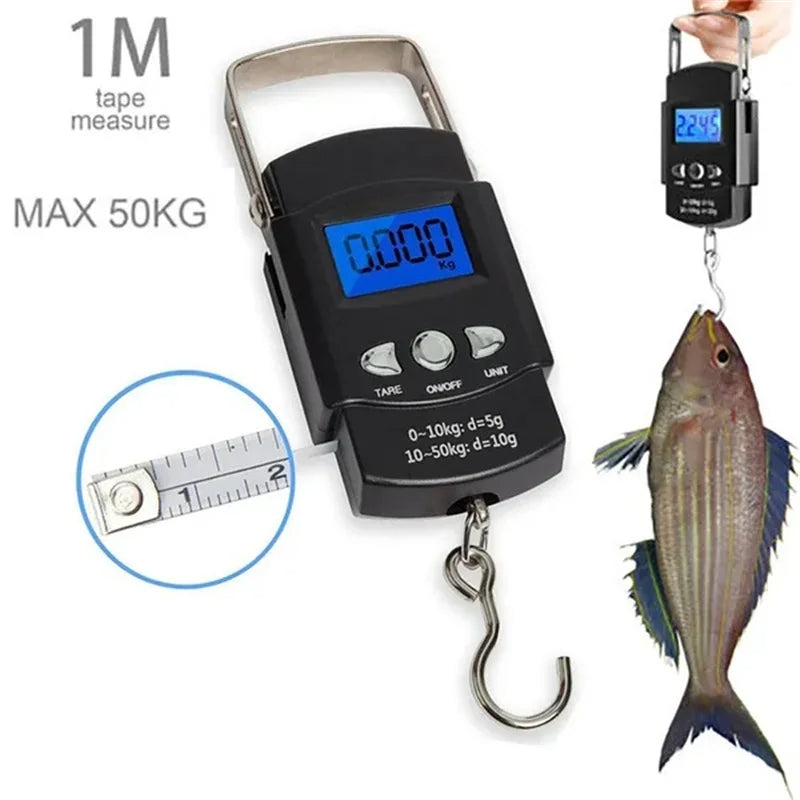 Mini Digital Fishing Scale – 50kg Capacity, 10g Precision