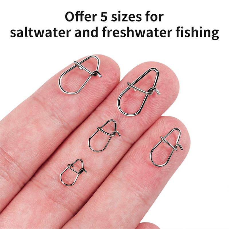 100-Pack Stainless Steel Fishing Swivels – Saltwater & Freshwater