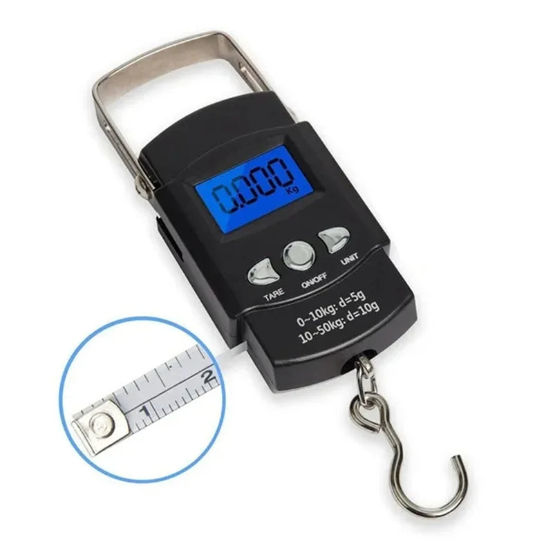 Mini Digital Fishing Scale – 50kg Capacity, 10g Precision