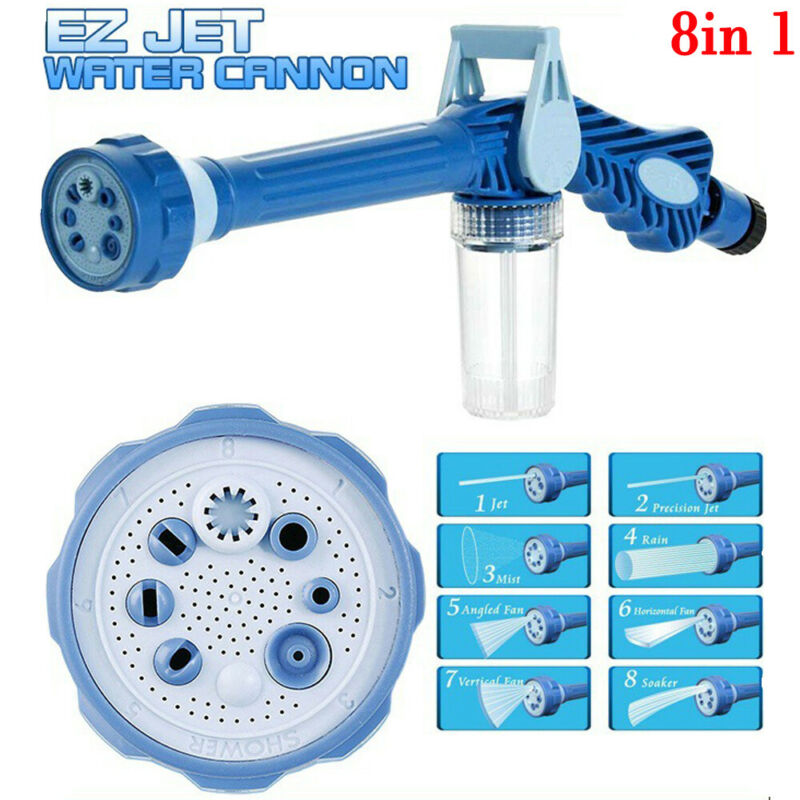 8-Pattern Garden & Car Wash Spray Gun with Soap Dispenser