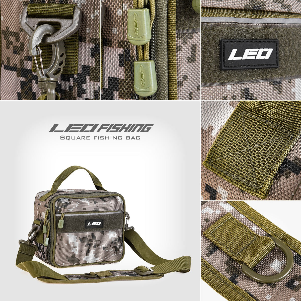 Compact Fishing Tackle & Lure Bag – 3.4L, 1680D Oxford
