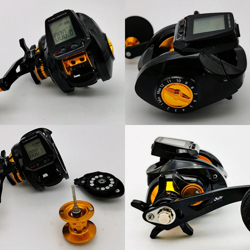 7.2:1 Baitcasting Reel with Digital Line Counter – Left or Right Hand