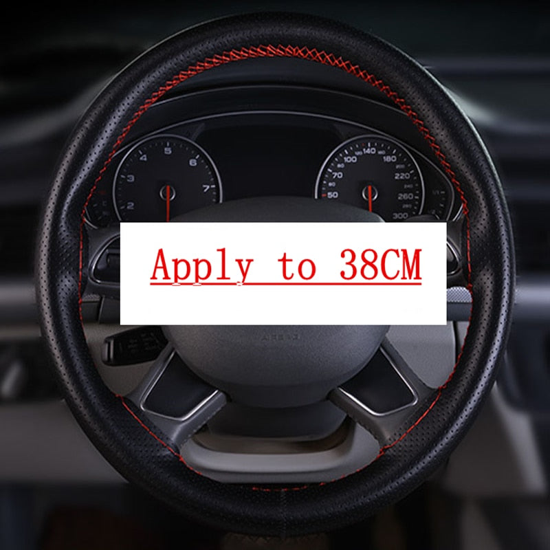DIY Braid-On Steering Wheel Cover – Faux Leather, 38cm