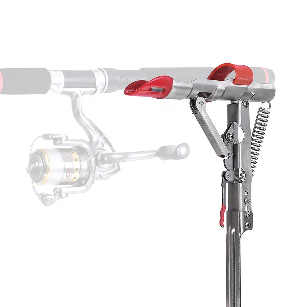 Spring-Loaded Folding Fishing Rod Holder – Wall or Boat Mount, 2 Sizes