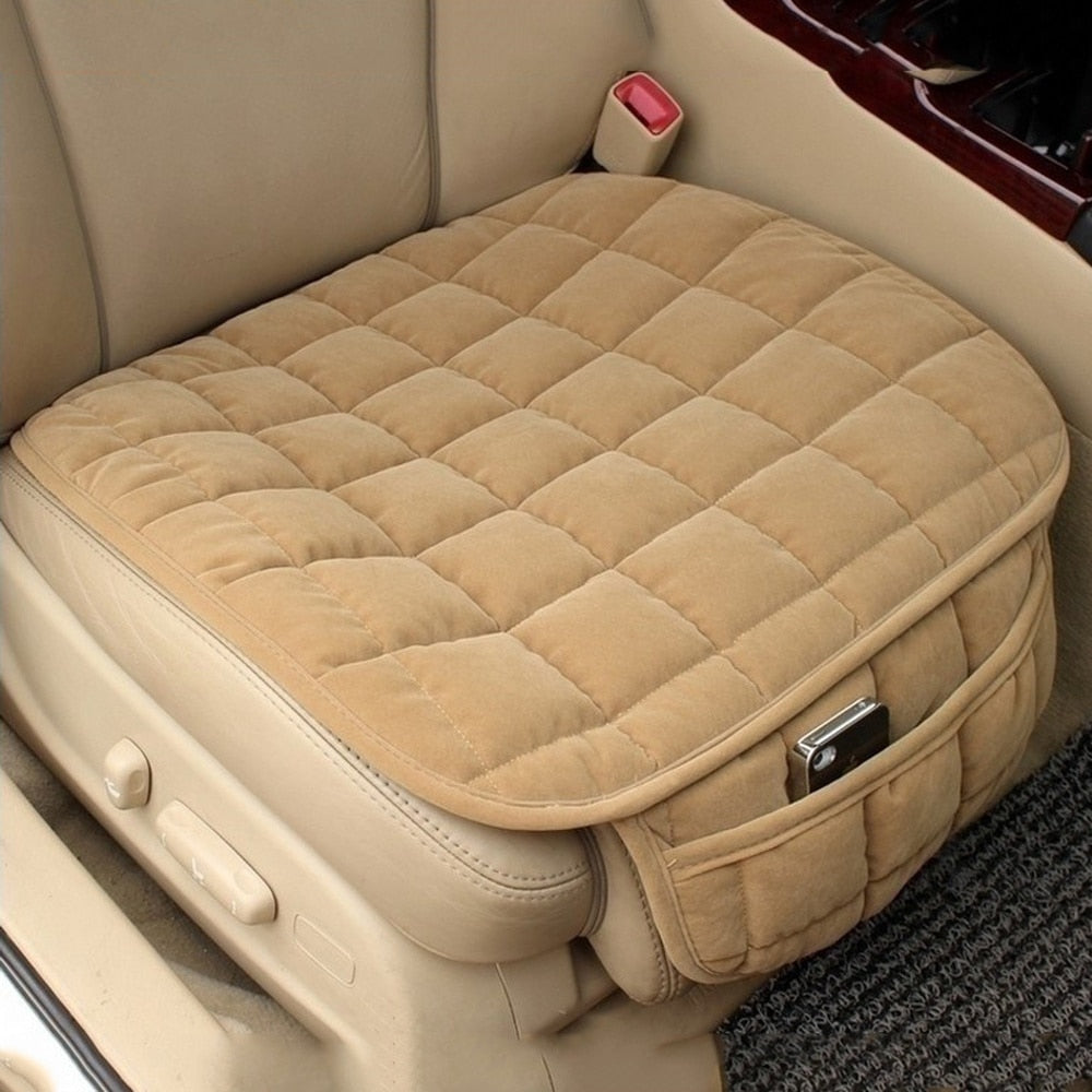 Winter Plush Car Seat Cover – Anti-Slip, Breathable Cushion Pad