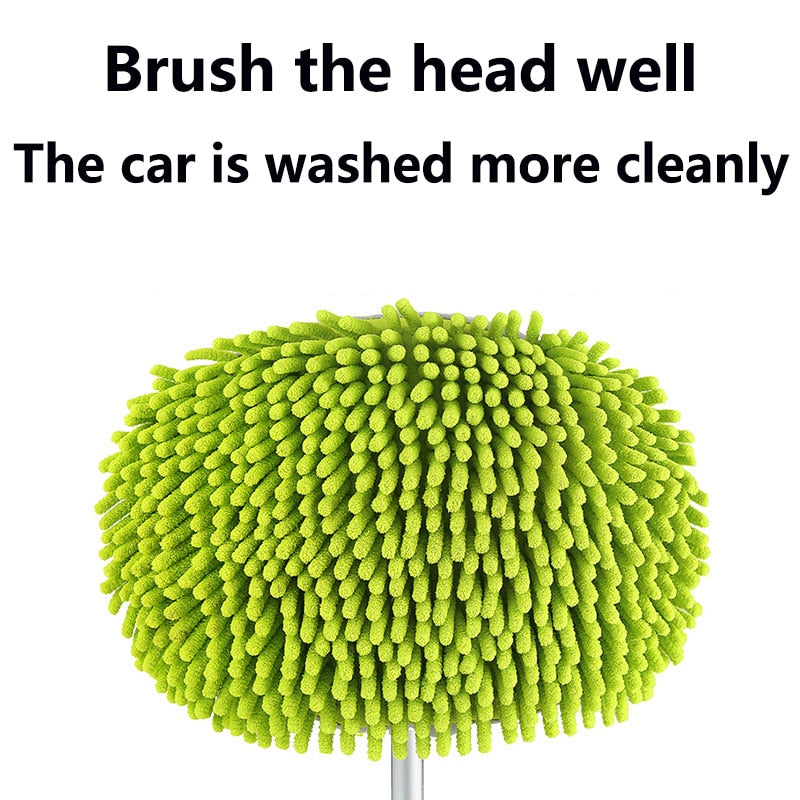Telescopic Car Wash Mop – 3-Section Extending Handle, Chenille Head