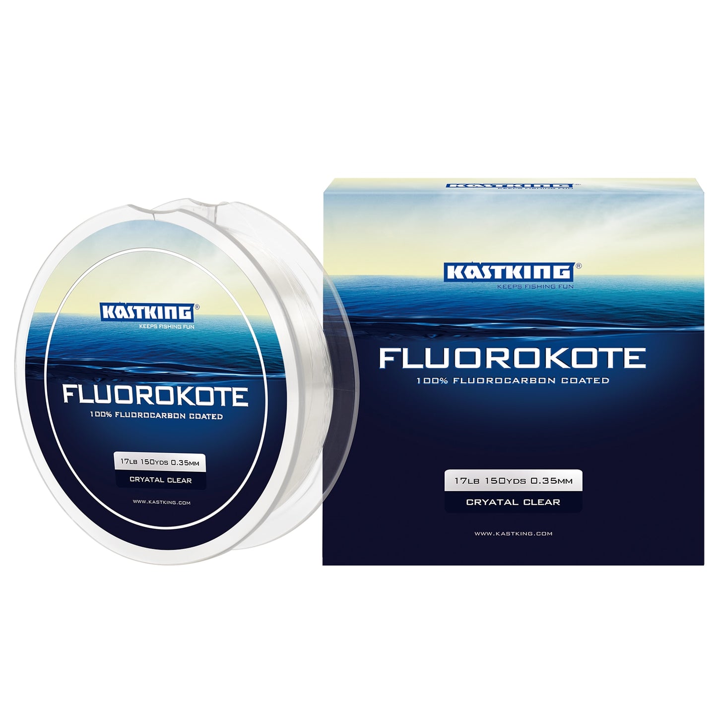 KastKing Fluorocarbon-Coated Fishing Line – 137m or 274m, Multiple Strengths