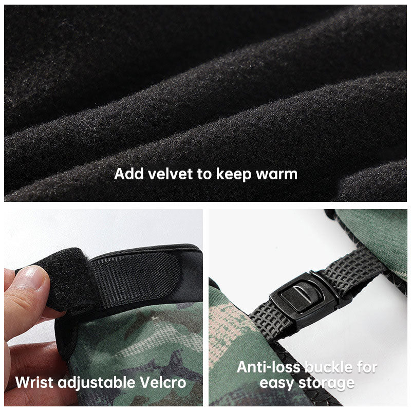 3-Finger Cut Fishing Gloves – Non-Slip, Fleece-Lined, M/L/XL