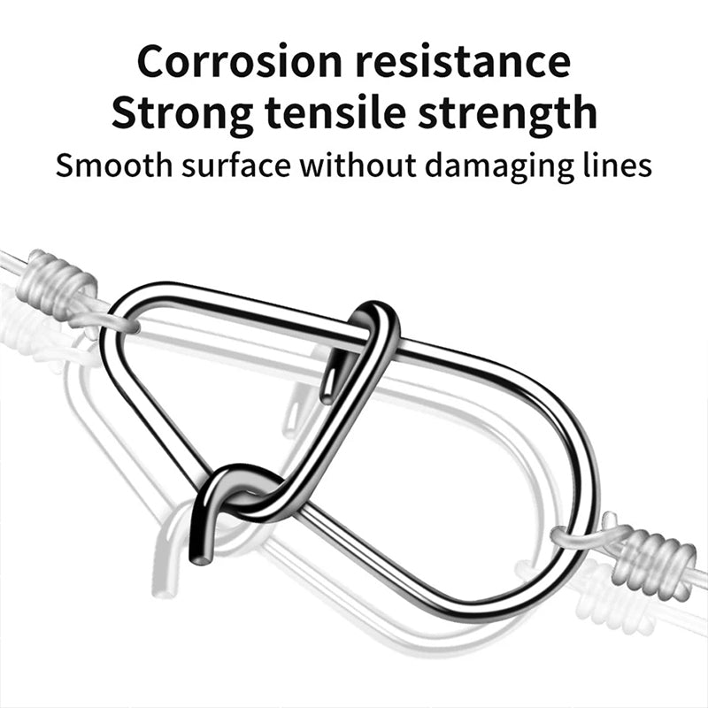 100-Pack Stainless Steel Fishing Swivels – Saltwater & Freshwater