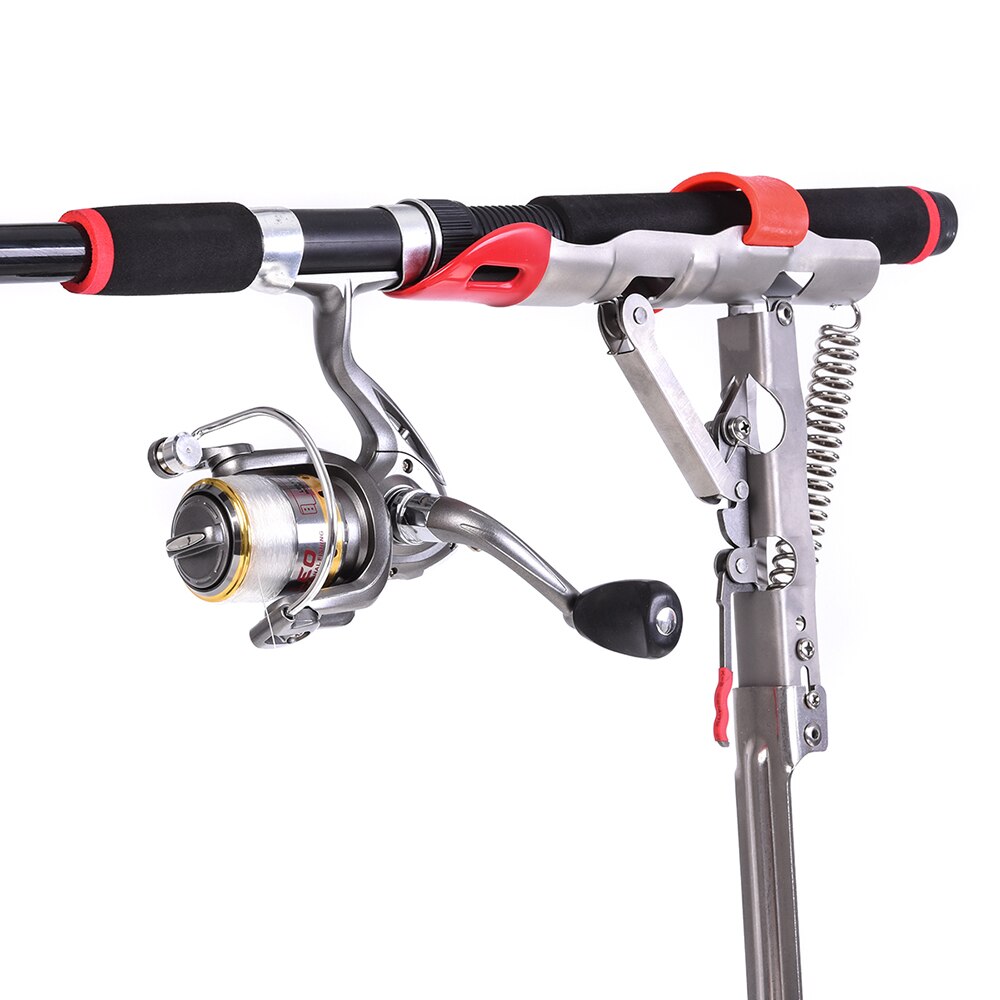 Spring-Loaded Folding Fishing Rod Holder – Wall or Boat Mount, 2 Sizes