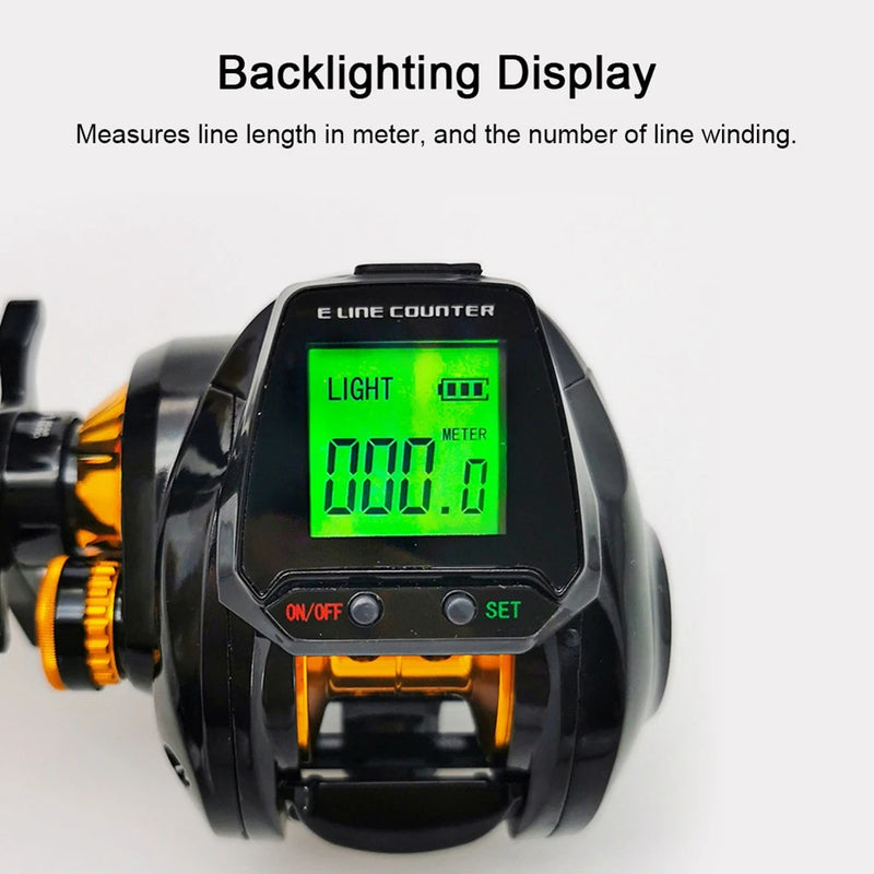 7.2:1 Baitcasting Reel with Digital Line Counter – Left or Right Hand