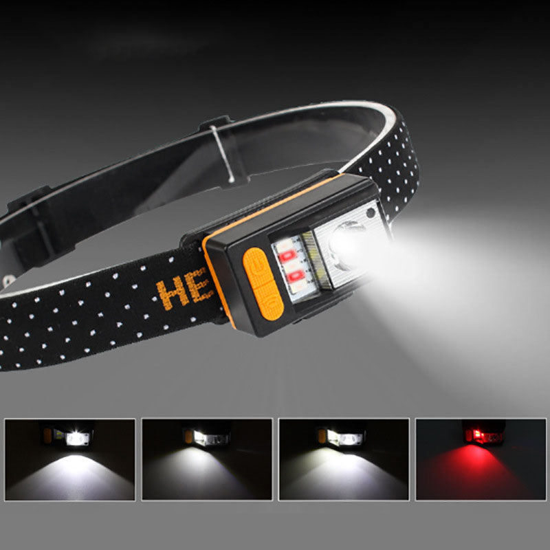 Motion-Sensing LED Headlamp – USB Rechargeable, Night Fishing