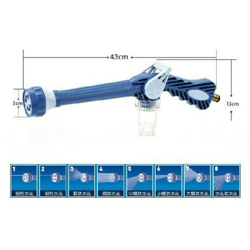 8-Pattern Garden & Car Wash Spray Gun with Soap Dispenser