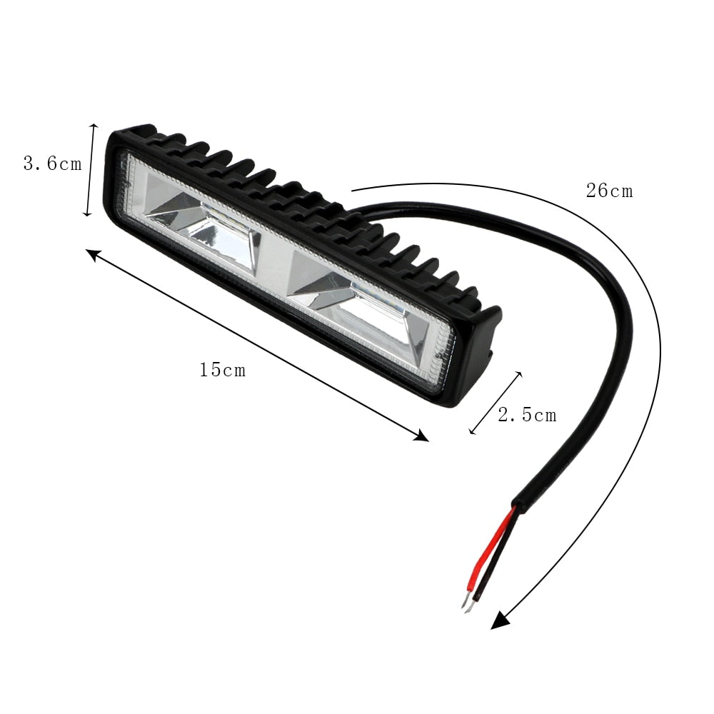 36W LED Work Light Spotlight – 12V–24V, 50,000hr Lifespan