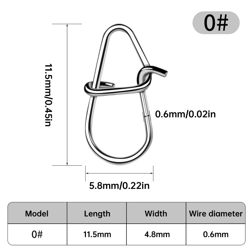 100-Pack Stainless Steel Fishing Swivels – Saltwater & Freshwater
