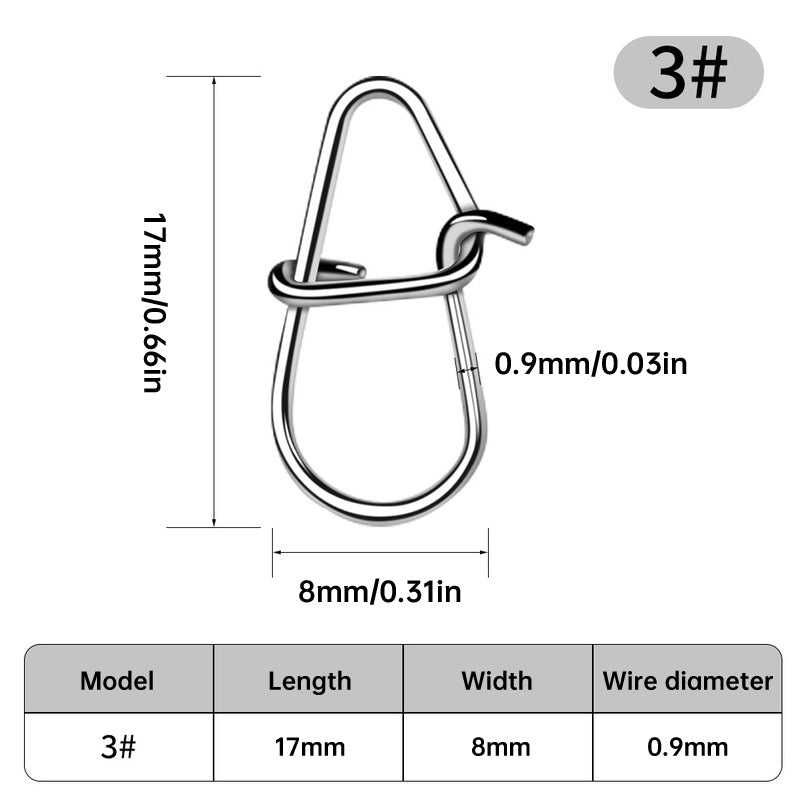 100-Pack Stainless Steel Fishing Swivels – Saltwater & Freshwater