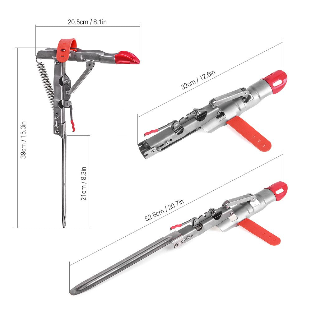 Spring-Loaded Folding Fishing Rod Holder – Wall or Boat Mount, 2 Sizes