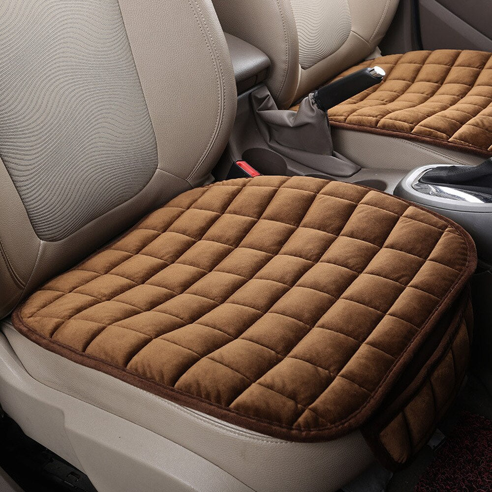 Winter Plush Car Seat Cover – Anti-Slip, Breathable Cushion Pad