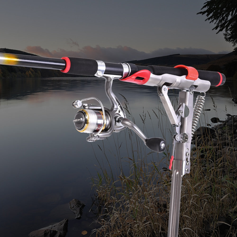 Spring-Loaded Folding Fishing Rod Holder – Wall or Boat Mount, 2 Sizes