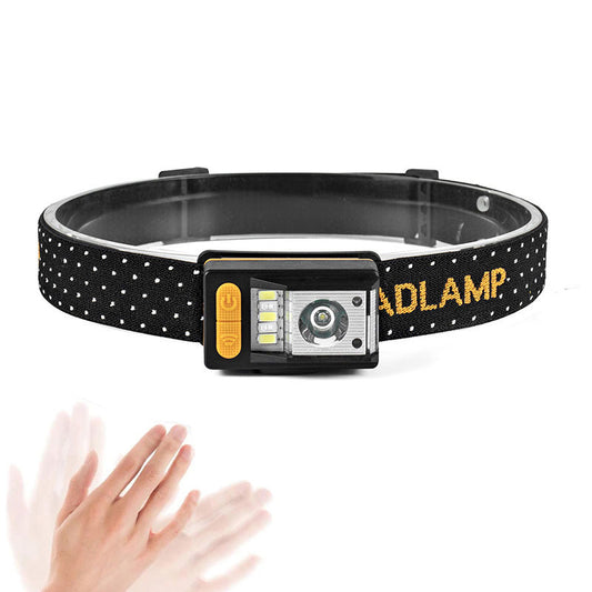 Motion-Sensing LED Headlamp – USB Rechargeable, Night Fishing