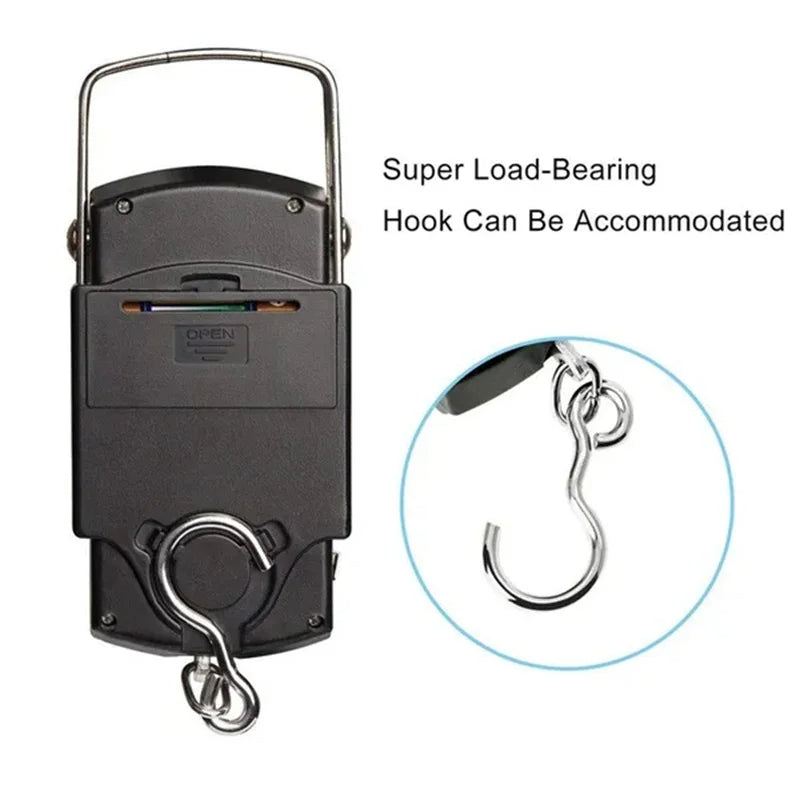 Mini Digital Fishing Scale – 50kg Capacity, 10g Precision