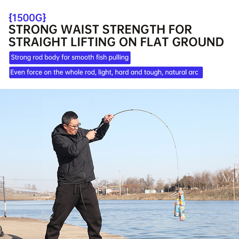 Compact Carbon Fibre Telescopic Fishing Rod – 1.5m to 1.8m