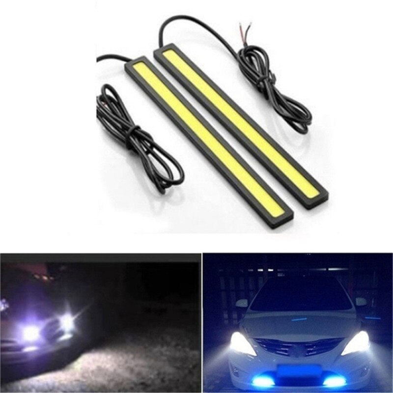 COB LED DRL Fog Light Strip – 17cm, Waterproof, 10–16V