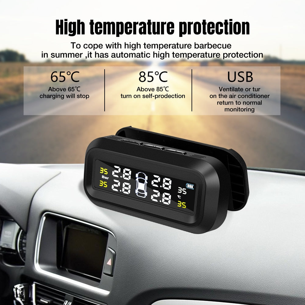 Solar TPMS Tyre Pressure Monitoring System – LCD Display