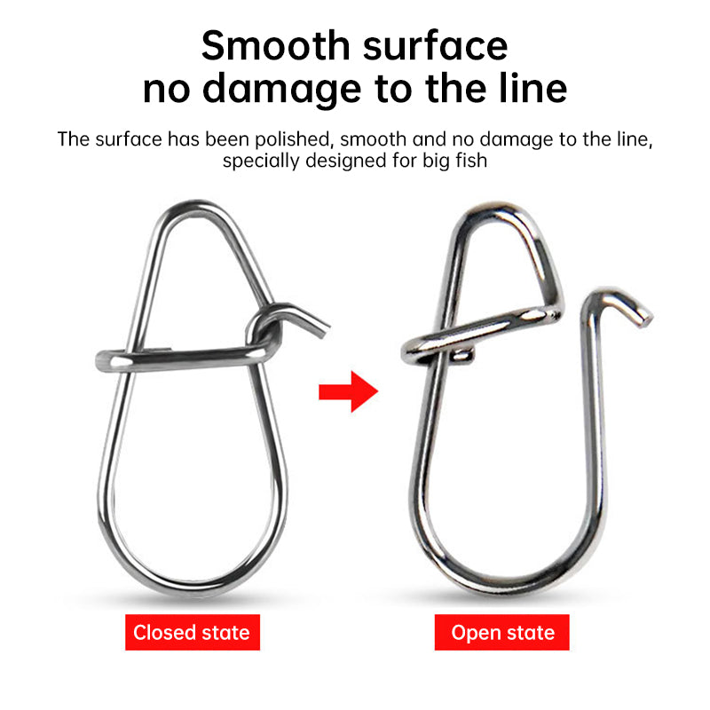 100-Pack Stainless Steel Fishing Swivels – Saltwater & Freshwater