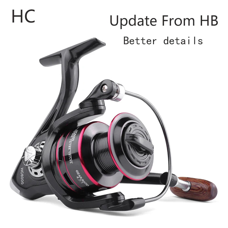 LINNHUE Spinning Reel – All-Metal Spool, 8kg Max Drag, 1000–3000 Series