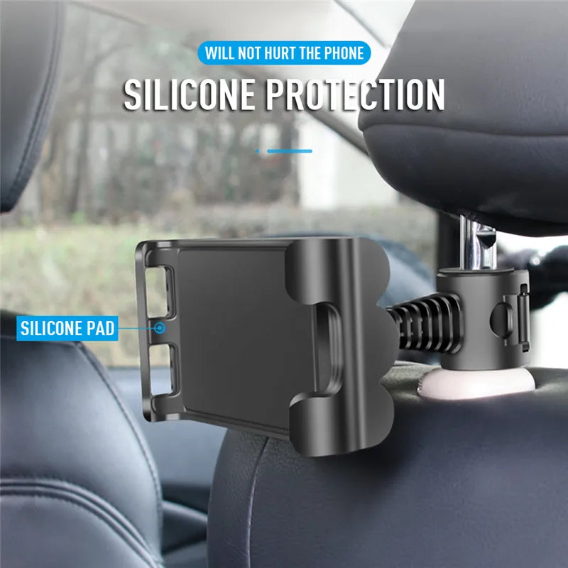 Car Seat Back Tablet & Phone Holder – Universal 4–11 Inch