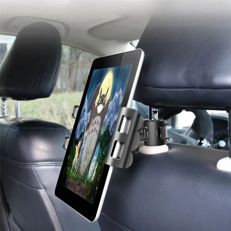 Car Seat Back Tablet & Phone Holder – Universal 4–11 Inch